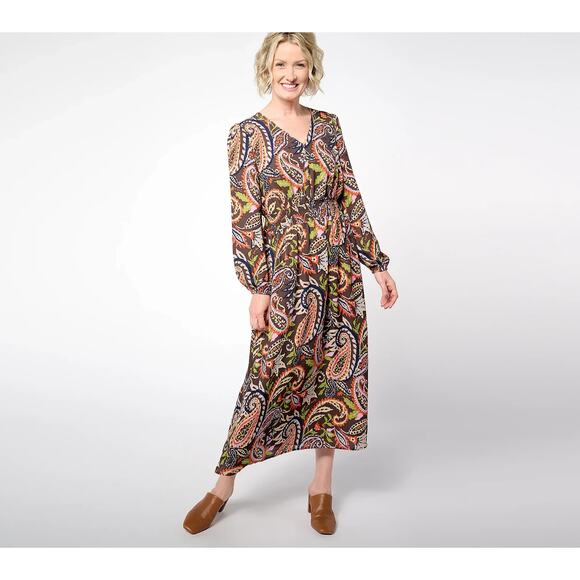 Belle by Kim Gravel Dresses & Skirts - Belle Boho by Kim Gravel Women's Size MP Rustic Paisley Dress
